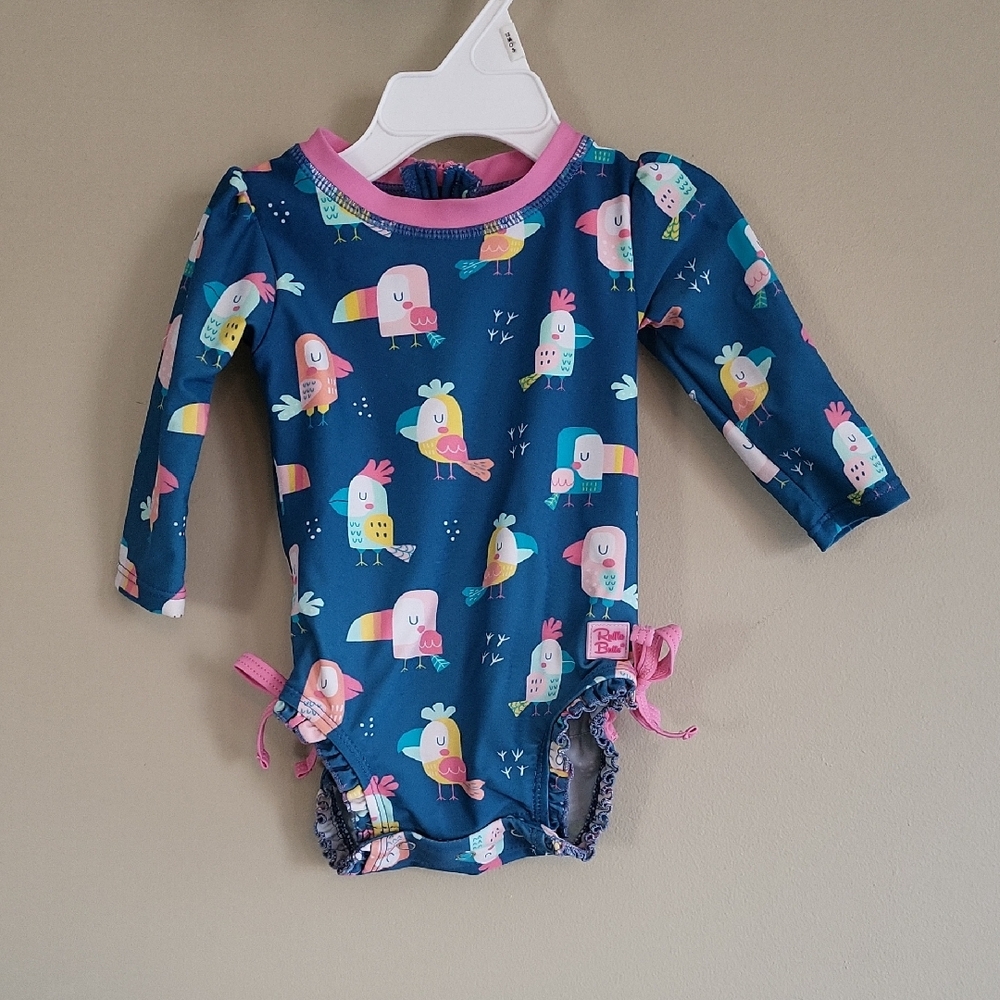 Ruffle Butts rashguard swimsuit